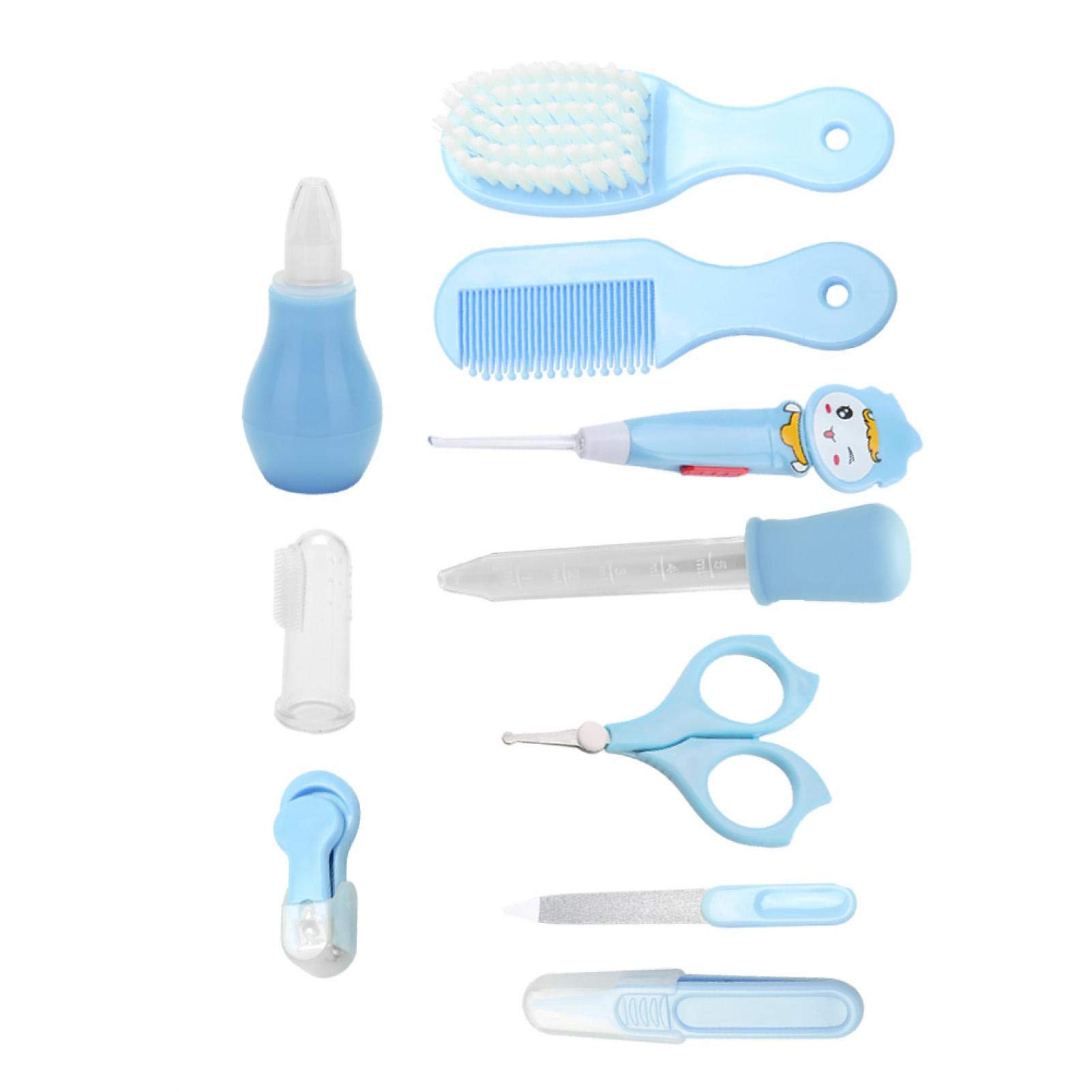 Baby Health Care Tools Odorless and No-Toxic, Newborn Grooming Kit Lightweight and Mini Design,(Blue)