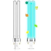 Qualirey 2 Pcs 9 Watt UV Bulb Replacement for Pond Filter Aquarium | G23 Base, Compatible with PL‑S TUV Replacement Light Bulb, 60V, 170mA