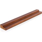 M&Ouml;NKE Vinyl Record Wall Mount - an Elegant Display Ledge Made from Solid Wood - This Vinyl Record Shelf Will Hold Records of Any Size (Brown)