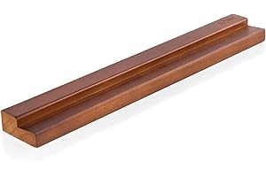 MÖNKE Vinyl Record Wall Mount - an Elegant Display Ledge Made from Solid Wood - This Vinyl Record Shelf Will Hold Records of 