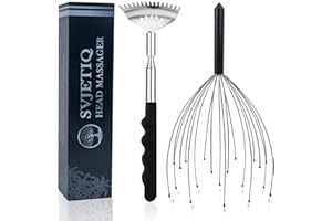Svjetiq Head Massager Back Scratcher, 20 Fingers Head Scratcher Scalp Massager & Back Scratcher for Men Women, Christmas Gift Stocking Stuffers for Deep Relaxation, Hair Stimulation