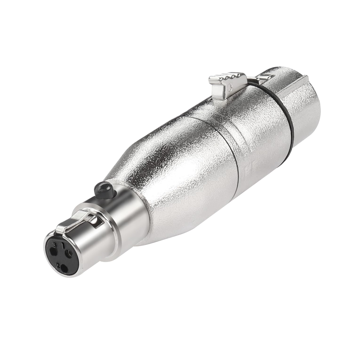 QIANRENON XLR Female to Mini XLR Female Audio Converter Adapter 3Pin XLR Socket to 3Pin Mini XLR Socket Balanced Headphone Connector, for Microphone Speaker Camera Camcorder