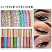 Glitter Liquid Eyeliner -High Glitter Liquid Eyeliner 10 Colors Set-Waterproof Sparkle Eyeshadow-Long Lasting Metallic Glitter Eyeliner Pen Shimmer Eye Shadow (10 Pieces, Glitter Liquid Eyeliner)