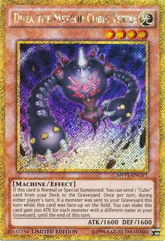 Yu-Gi-Oh! - Duza the Meteor Cubic Vessel (MVP1-ENGV1) - The Dark Side of Dimensions Movie Pack Gold Edition - Limited Edition - Gold Secret Rare