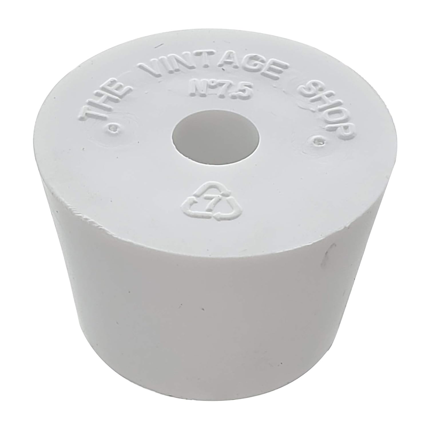 Rubber Stopper- Size 7.5- Drilled
