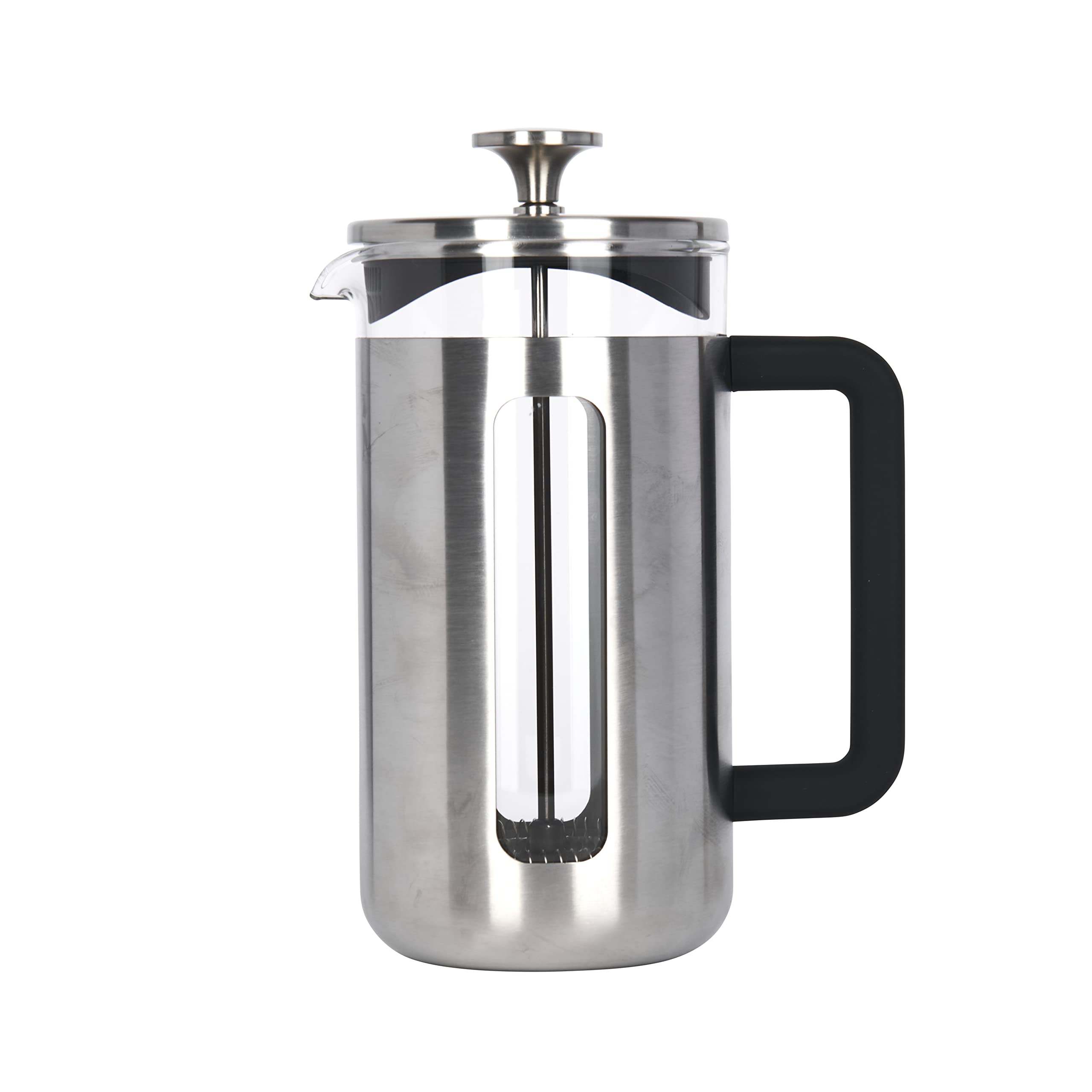 La Cafetière Pisa Brushed Stainless Steel Cafetière, Eight Cup, Silver, Gift Boxed