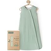 Yoofoss Rayon Made from Bamboo Baby Sleep Sack 6-12 Months 1.0 Tog Baby Wearable Blanket, Super Soft Infant Toddler Sleeping Sack 2-Way Zipper