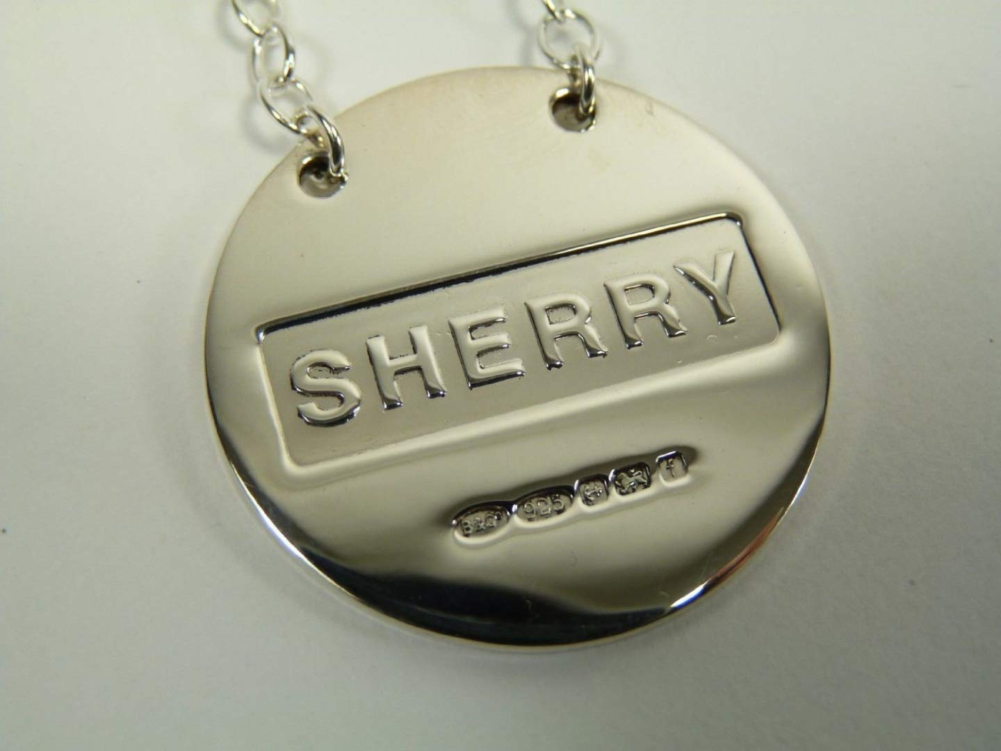 New Sterling Silver Round Decanter/Wine Label - Sherry - Boxed