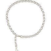 Calvin Klein womens Slim Mesh and Chain Fashion Waist Belts for Dresses, Trousers