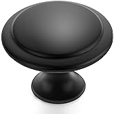 Ravinte Matte Black Cabinet Knobs Kitchen Pulls 1-1/4 Inch 40 Pack | Single Hole, Stainless Steel, Round Knobs Shape, Kitchen Cabinet Hardware, For Cupboards, Drawers, Dressers, Cabinets