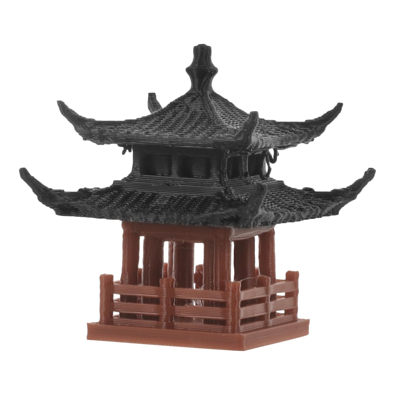 Mipcase Miniature Pavilion Figurine Chinese Style Pavilion Statue Decor for Bonsai Micro Landscape Tabletop Garden Ornament Zen Garden Accessories