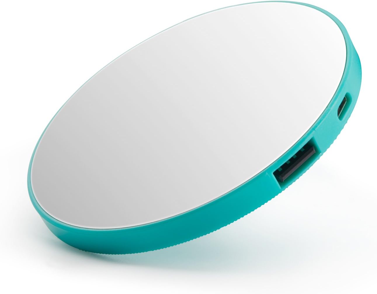 OMG Mirror Portable Phone Charger 2000 mAh External Power Bank Backup Rechargeable Battery Compatible with All USB Charged Devices Iphone, Samsung, LG, Nexus, Bluetooth speakers and others (Turquoise)