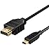 Micro HDMI to HDMI Cable, Rankie 6 Feet High-Speed HDMI to Micro HDMI HDTV Cable Supports Ethernet, 3D, 4K and Audio Return (Black) - R1106