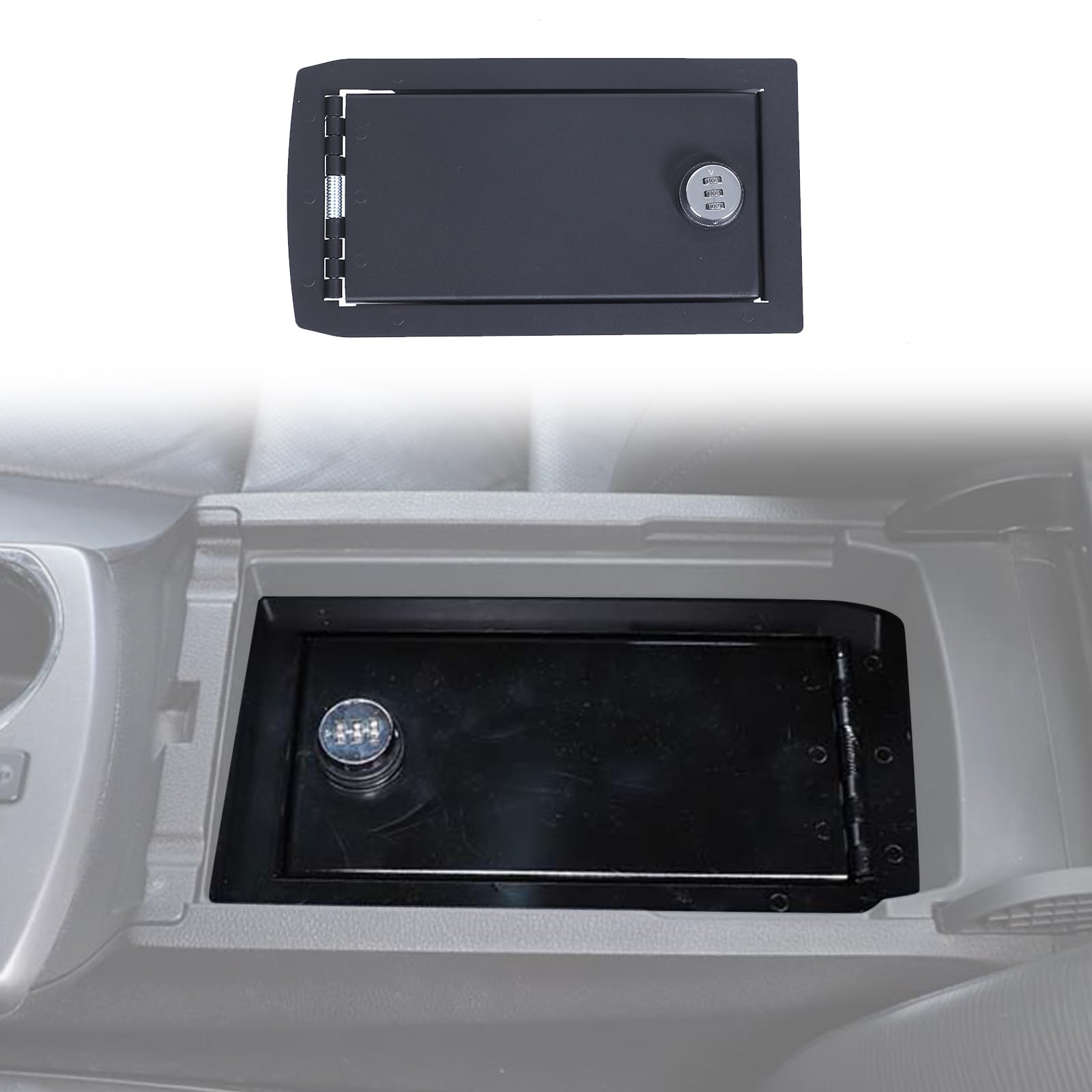Photo 1 of HAPPYHORSE Center Console Safe Box Compatible with Acura RDX 2013-2017?Center Console Armrest Safe Lock Box Armrest Gun Security Organizer Tray with 3-Position Combination Lock and Key