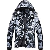 Jingangjin Men's Mountain Waterproof Ski Jacket Winter Windbreaker Warm Hooded Snowboarding Raincoat Jackets