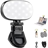 NEEWER Basics Portable Selfie Light, 3W Clip on Phone Small LED Cold Shoe Camera Lighting, 600mAh CRI95 3 Color Modes Dimmable for iPhone iPad Laptop Webcam Zoom Video Conference Recording Vlog, N9