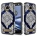 Moto Z Play Case, Moto Z Play Droid Case, TownShop Moroccan Floral Design Hard Impact Dual Layer Shockproof Bumper Case For Motorola Moto Z Play/ Motorola Moto Z Play Droid