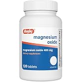 Rugby Magnesium Oxide 400 mg Tablets - Dietary Supplement - Gluten-Free - 120 Count (1 Pack)