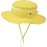 Outdoor Kids Sun Hat for Boys Girls Wide Brim Mesh Bucket Hat UPF 50+ Sun Protection Breathable Summer Fishing Safari Hat
