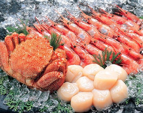 毛がに・帆立・えびセット 北海道産毛蟹・ホタテ、ロシア産甘海老使用 美味しい毛ガニ、甘エビと、新鮮なほたてを急速冷凍。