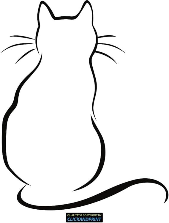 CLICKANDPRINT Aufkleber » Katze am Fenster, 10x8,0cm