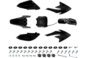 PRO BAT 7 PCs Plastic Fender Kit For CRF70 CRF70F CRF 70 125CC 150CC 140CC Dirt Bike,Black