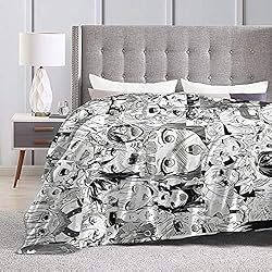 Ahego Throw Blanket Anime Collage Throws Flannel