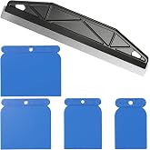 Paint Edger Tool, 12 inch Stainless Steel Straight Edge Tool Paint Shield &amp; Trim Guard with 4 Plastic Scrapers Trim Painting Tools for Precise Trimming, Create Clean Crisp Lines on The Walls &amp; Ceiling