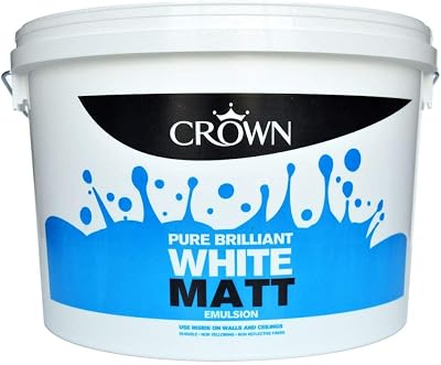 Crown Emulsion Brilliant White 10 Litre Matt Paint