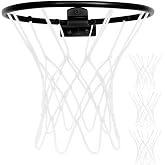 3 Pcs Mini Basketball Net Replacement, 8 Loop Small Indoor Outdoor Net for 8"-10.25" Hoops, PP Basketball Hoop Net Rim Nets, Rainproof Nets Suitable for Doors and Walls(White)