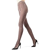 MeMoi Juneau Diamonds Cotton Tights for Women, Cozy and Elegant Sweater Tights - Sizes Small to X-Large