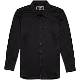 BYLT Exec Button Down Long Sleeve Men's Shirt - Professional Stretch Moisture Wicking Business Casual Dress Shirt