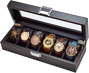 HJ Inicio Cajas de joyería Caja de reloj Hombre Mujer Regalo Viaje Caja