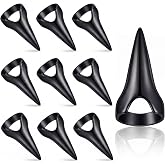 Hicarer Finger Claws Rings Full Finger Set Retro Metal Nail Punk Rock Fingernail Armor Gothic Talon Fingertip Claw for Cosplay Nail Art Holiday Party