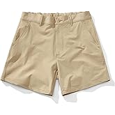 AIMPACT Men's Chino Shorts 5" Flat Front Elastic Waistband Stretch Golf Formal Casual Fashion Summer Shorts