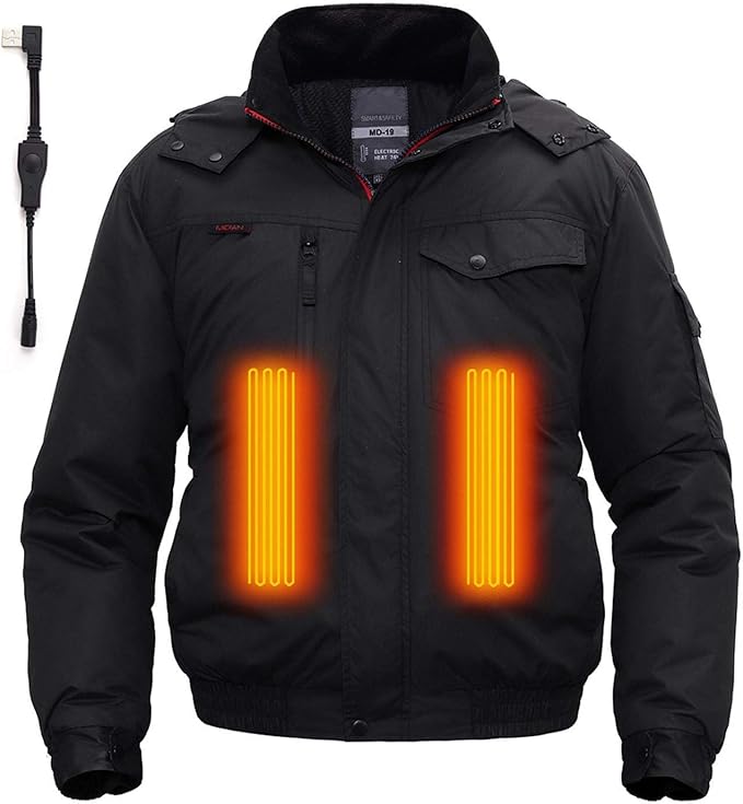Yves25tate Beheizbare Jacke Herren wasserdichte Winter Jacke Mit Heizung USB Wiederaufladbar Yves25tate Beheizbare Jacke Herren wasserdichte Winter Jacke Mit Heizung USB Wiederaufladbar