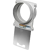 POWERTEC 6 inch Aluminum Blast Gate w/Anti Clog and Air Leak Seal for Dust Collector, Dust Collection Fittings, Dust Collection Hose, Shop Vac, Hose Clamps, 1PK (70396)