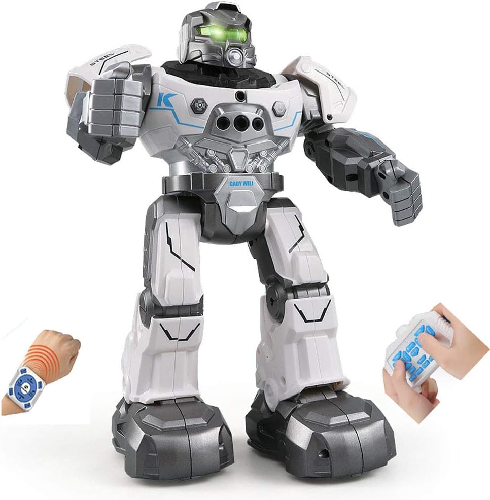 Thole Toys Robot Intelligent Programmable Robots with Infrared Controller Interactive Singing Dancing Speaking Gesture Sensing Remote Control Smart Robotics Idea Gift for Kids