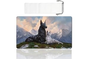 LIUYANZE Board Game TCG Playmat Table Mats Games Size 60X35 cm Mousepad Compatible for MTG RPG CCG Trading Card Game Play mats (RIN and SERI, INSEPARABLE)