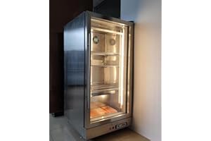 Kolice Commercial Aging Beef Showcase Freezer, Steak Aging Machine, Beef Display Showcase Freezer-268L,4 Tiers,Temperature: -5℃~ to 10℃ (23℉ to 50℉), Smart Temperature and Humidity Controller