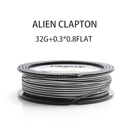 E Zigaretten Selbstwickler Draht Alien Clapton Fused RDA RDTA DiY Coils (Alien Clapton 32GA+0.3 * 0.8Flat)