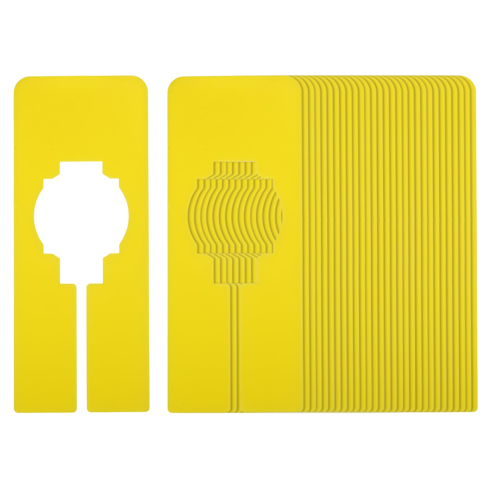 PATIKIL Clothes Dividers for Hanging Clothes, 30 Pack Rectangle Closet Clothing Rack Size Dividers Blank Labels Sorting Rectangular Separator for Closet, Yellow