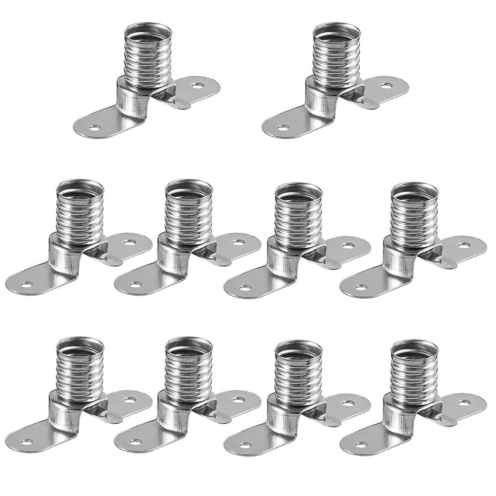 GutReise E10 LED bulbs Lamps Socket Base,10pcs E10 Screw Mount Small Bulbs Holder