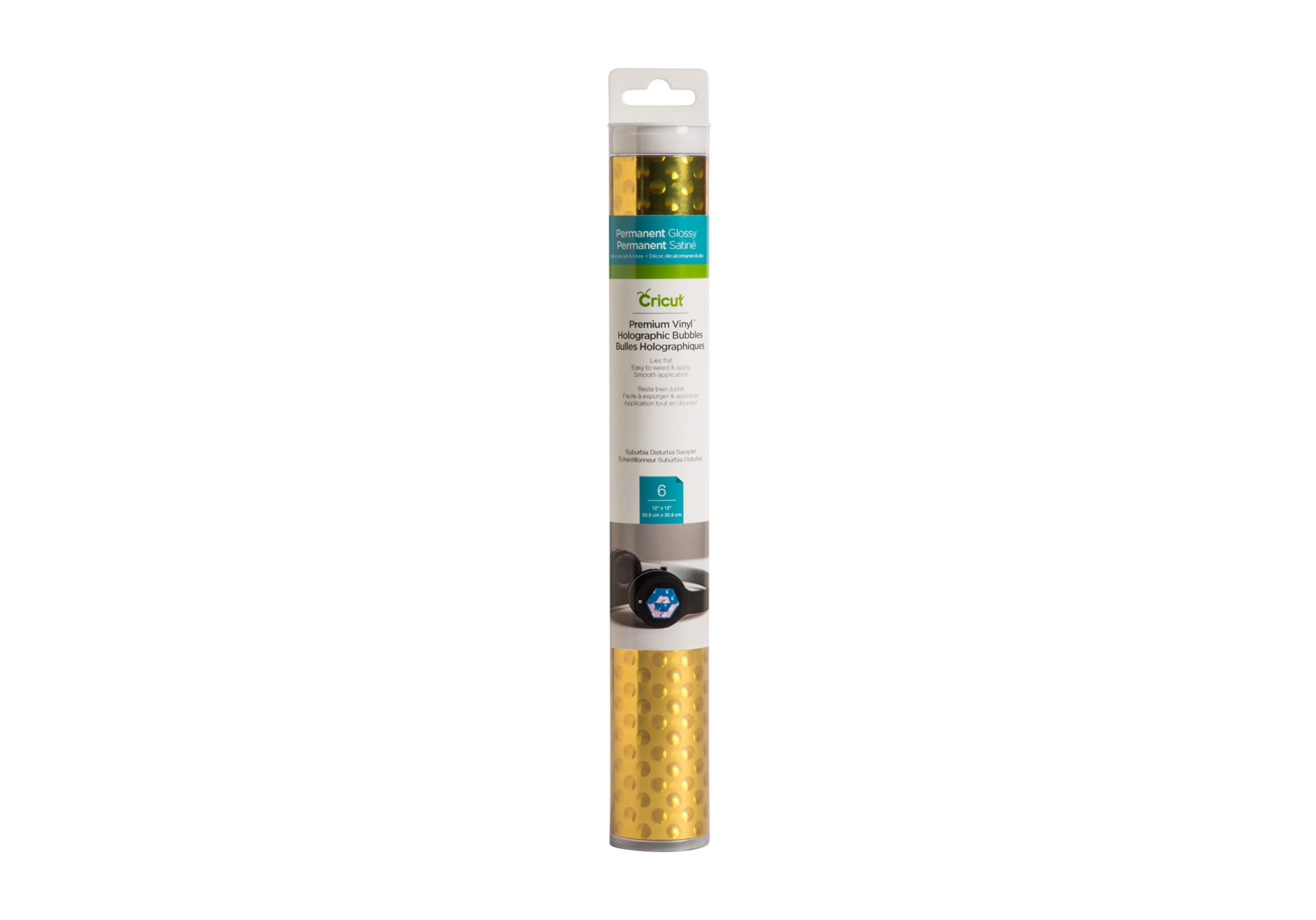 Cricut Premium Vinyl Holographic Bubbles Sampler, Suburbia Disturbia – Permanent