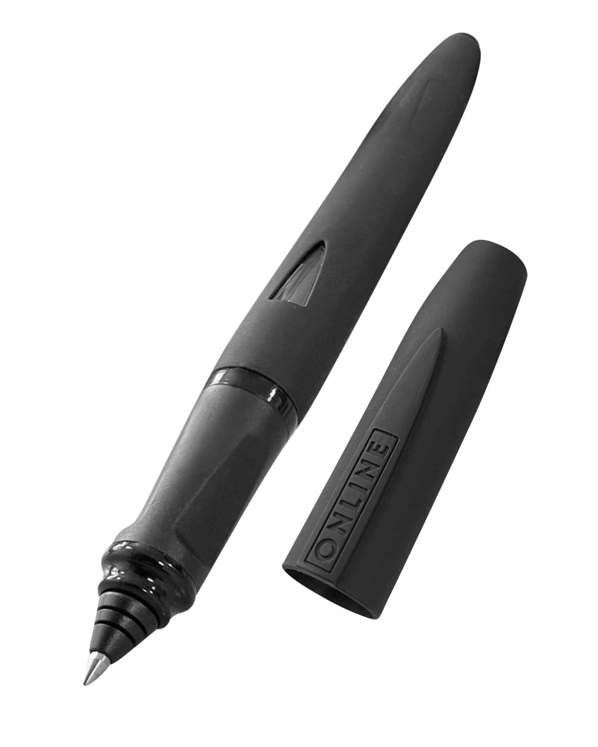ONLINE Rollerball Switch Expert Black, ink cartridge roller and touch pen,ergonomically shaped, for left- and right-handed,stylus tip for tablets & smartphones, multifunction-pen incl. cartridge