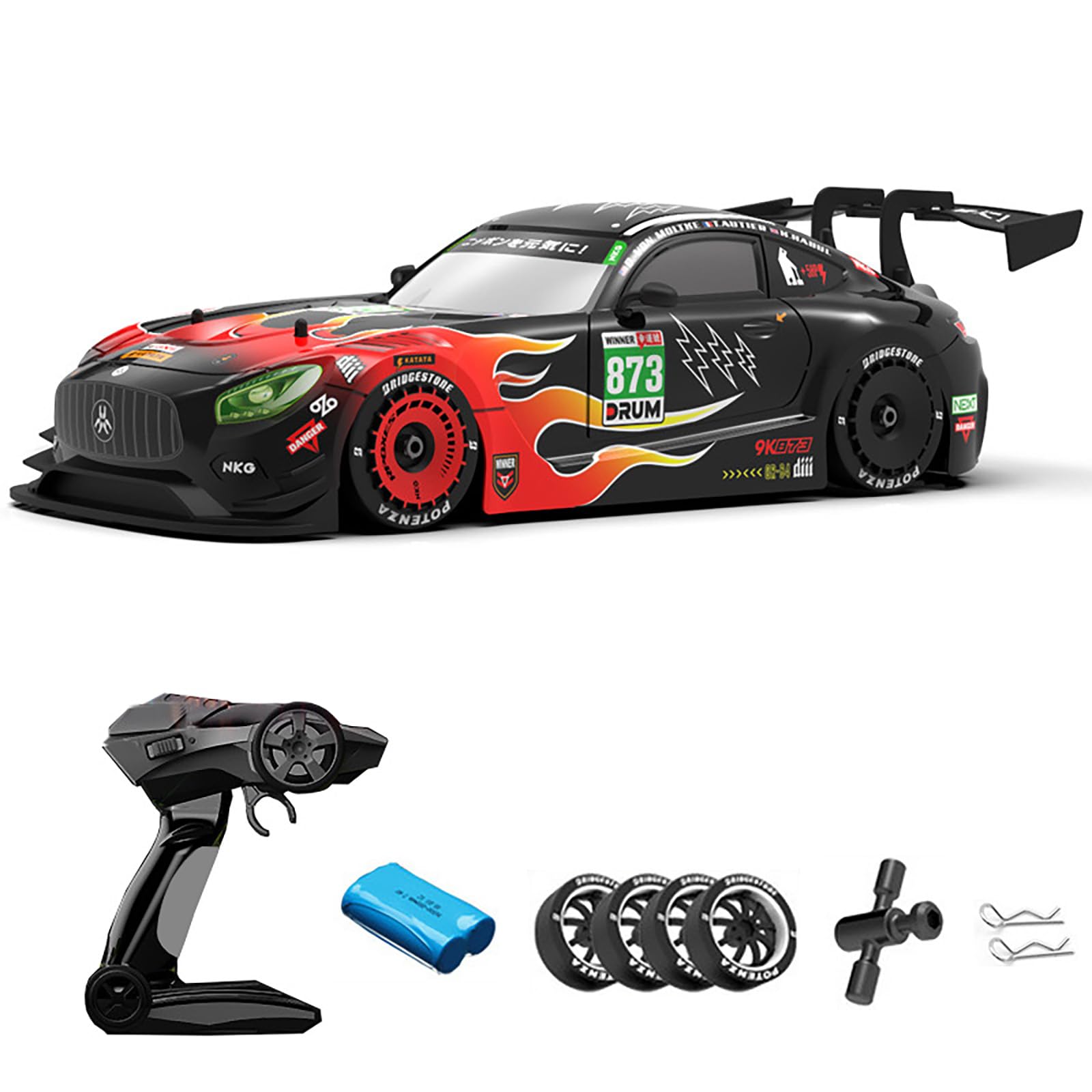 Photo 1 of GoolRC Remote Control Drift Car Drift RC Cars 1/16 Remote Control Car 2.4GHz 4WD Remote Control Race Car Kids Gift for Children Boys Girls Tires Replaceable with LED Light