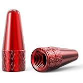 HZJD Bike Presta Valve Caps, red(2 Pack)