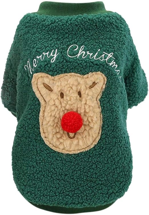 Nette Weihnachtshundekleidung Winterwarmes Fleecemantel Hund weiche