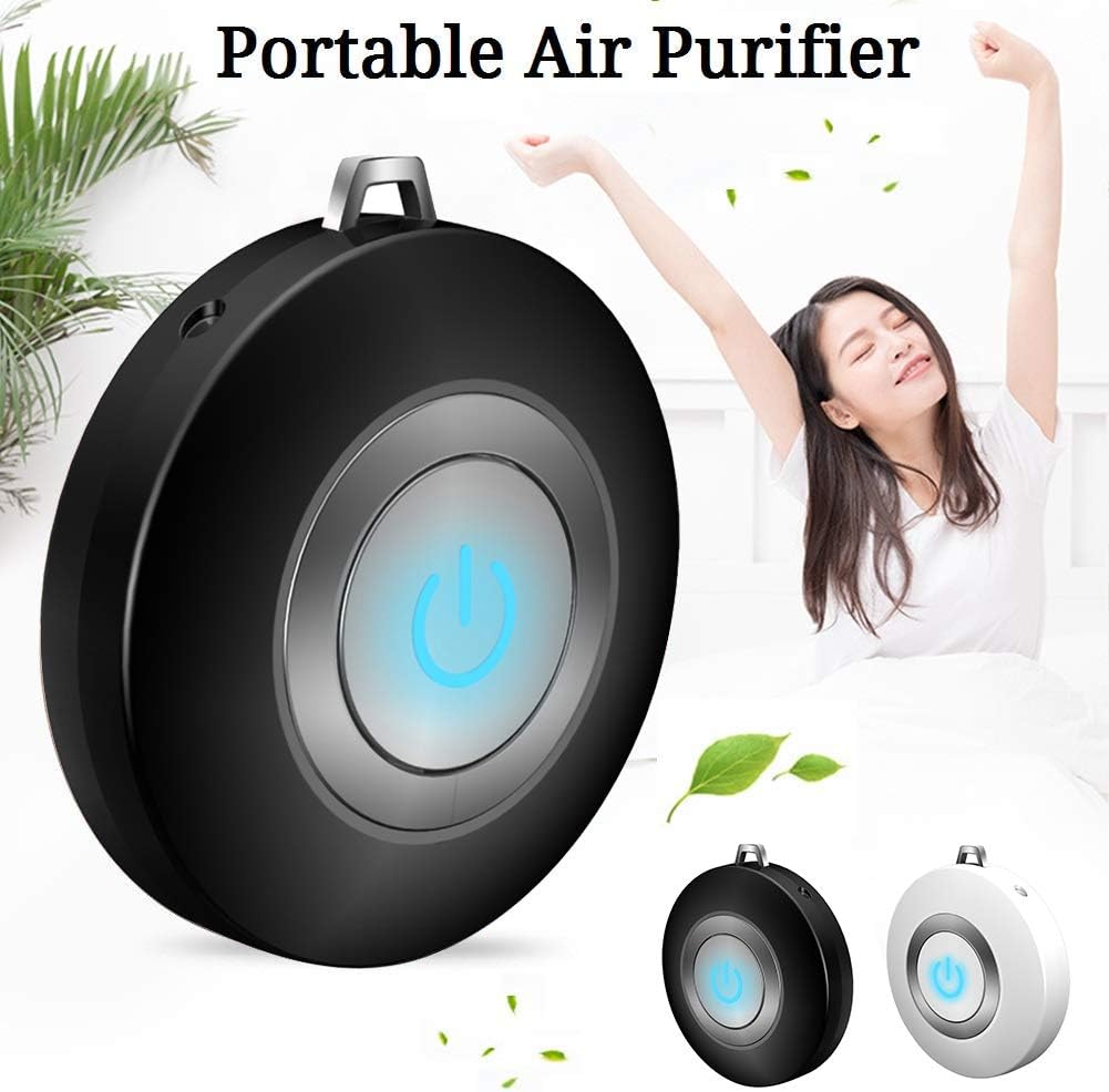 Hasde Personal Air Purifier Wearable, Mini Portable Air Freshner Ionizer, Home Mini USB Charging Air Purifier, Eliminates Smoke Smell, Odors, Dust, Polle