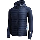 Pioneer Camp Men's Running Jacket Lightweight Puffer Jacket Hybrid Winter Warm Up Insulated Thermal Coat Hiking Golf Sports